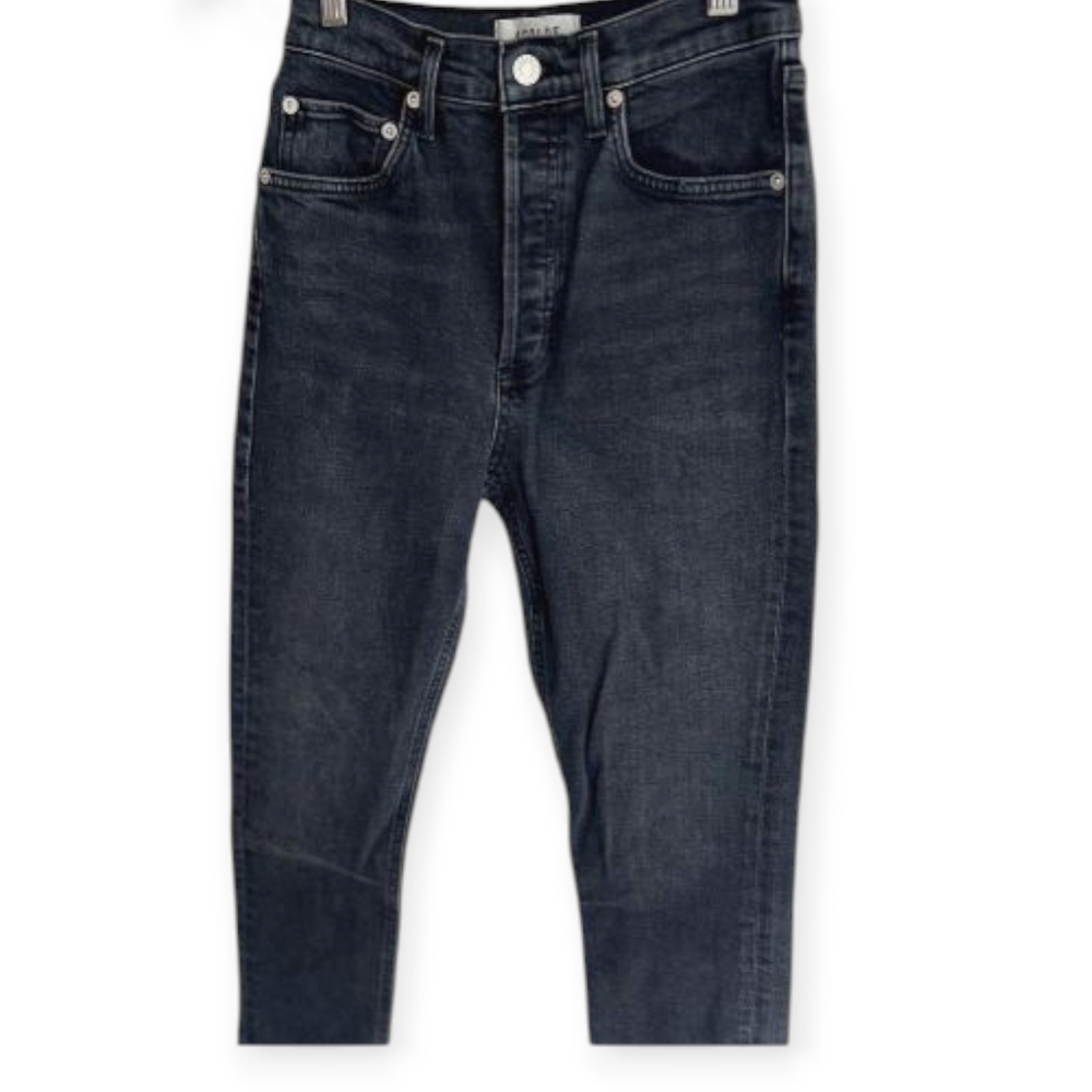 AGOLDE Riley Crop Jeans Size 25 High Rise Distressed - Picture 9 of 12